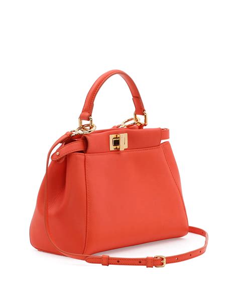 fendi peekaboo mini orange|fendi peekaboo price euro.